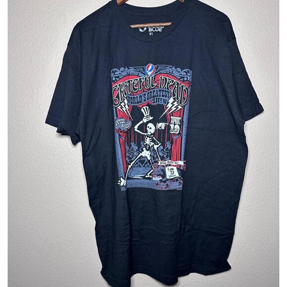 Liquid Blue 🎪 “Grateful Dead World’s Greatest Show” Skeleton Tee – Size XL - Picture 1 of 6